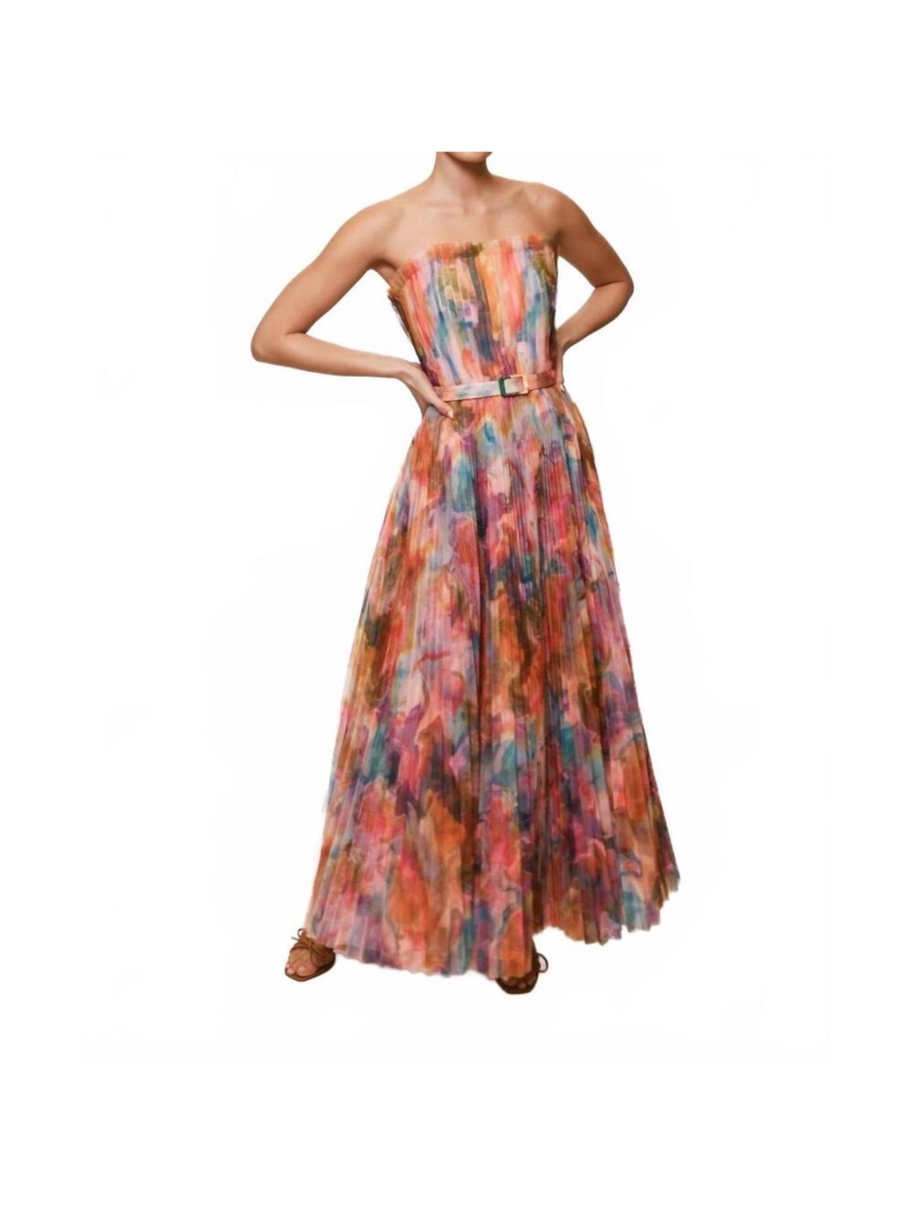 HUTCH Tulle Watercolor Bromley Gown
